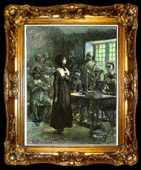 framed  Edwin Austin Abbey Anne Hutchinson on Trial, ta009-2